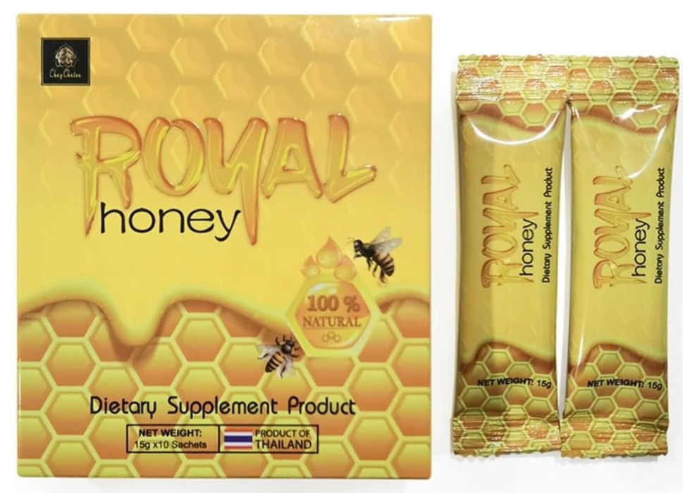 MIEL APHRODISIAQUE ROYAL HONEY GOLD POUR HOMME - GINSENG STIMULANT NATUREL EFFICACE FORMULE INTENSE ENDURANCE 10 SACHETS