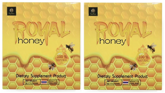 MIEL APHRODISIAQUE ROYAL HONEY GOLD x2 POUR HOMME - GINSENG NATUREL ENDURANCE STIMULANT TRES EFFICACE FORMULE INTENSE 20 SACHETS